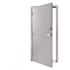 36 in. x 80 in. Fire-Rated Gray Left-Hand Flush Steel Prehung Commercial Door with Welded Frame, Deadlock and Hardware