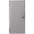36 in. x 84 in. Fire-Rated Gray Left-Hand Flush Steel Prehung Commercial Door with Welded Frame, Deadlock and Hardware