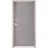 36 in. x 84 in. Fire-Rated Gray Right-Hand Flush Steel Prehung Commercial Door with Welded Frame, Deadlock and Hardware