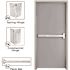 36 in. x 80 in. Fire-Rated Gray Left-Hand Flush Steel Prehung Commercial Door and Frame with Panic Bar and Hardware