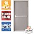 36 in. x 84 in. Fire-Rated Gray Right-Hand Flush Steel Prehung Commercial Door and Frame with Panic Bar and Hardware