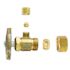 BrassCraft 1/2 in. Nominal Compression Inlet x 1/4 in. O.D. Compression Outlet Multi-Turn Brass Angle stop