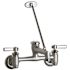 Chicago Faucets 2-Handle Kitchen Faucet in Chrome with Pail Hook and Wall Brace