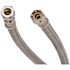 3/8 in. Compression x 3/8 in. OD Copper Tubing Coupling Fitting x 12 in. L Braided Stainless Steel Faucet Connector