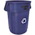 Rubbermaid Commercial Products Brute 44 Gal. Blue Round Vented Recycling Can