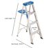 Werner 4 ft. Aluminum Step Ladder (8 ft. Reach Height) with 250 lb. Load Capacity Type I Duty Rating