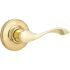 Kwikset Balboa Polished Brass Passage Door Handle for Hall or Closet featuring Microban Technology