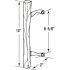 Prime-Line 6-5/8 in. Mounting Hole Centers Patio Sliding Door Handle, Diecast Brackets, Featuring a Wood Pull