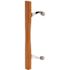 Prime-Line 6-5/8 in. Mounting Hole Centers Patio Sliding Door Handle, Diecast Brackets, Featuring a Wood Pull