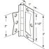 Prime-Line 3 in. Brass Plated Steel Bi-Fold Door Non-Mortise Hinge (2-Pack)