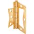 Prime-Line 3 in. Brass Plated Steel Bi-Fold Door Non-Mortise Hinge (2-Pack)