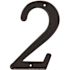 Prime-Line 4 in. House Number 2, Diecast, Black Finish