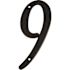 Prime-Line 4 in. House Number 6, Diecast, Black Finish