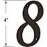 Prime-Line 4 in. House Number 8, Diecast, Black Finish