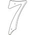 Prime-Line 3 in. House Number 7, Plastic, Black with Nails