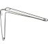 Prime-Line Shelf Brackets, 12-in. x 14-in., Stamped Steel, Gray Enamel Finish (2-pack)