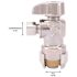 SharkBite 1/2 in. Push-to-Connect x 1/4 in. O.D. Compression Chrome-Plated Brass Quarter-Turn Angle Stop Valve