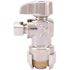 SharkBite 1/2 in. Push-to-Connect x 1/4 in. O.D. Compression Chrome-Plated Brass Quarter-Turn Angle Stop Valve