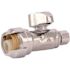 SharkBite 1/2 in. Push-to-Connect x 1/4 in. O.D. Compression Chrome-Plated Brass Quarter-Turn Straight Stop Valve