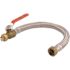 1/2 in. Push-to-Connect x 3/4 in. FIP x 18 in. Braided Stainless Steel Water Heater Connector with Integrated Ball Valve
