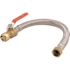 3/4 in. Push-to-Connect x 3/4 in. FIP x 18 in. Braided Stainless Steel Water Heater Connector with Integrated Ball Valve