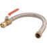 3/4 in. Push-to-Connect x 3/4 in. FIP x 18 in. Braided Stainless Steel Water Heater Connector with Integrated Ball Valve