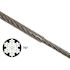 1/8 in. x 3/16 in. x 250 ft. Vinyl-Coated Galvanized Aircraft Cable, 7x7 Construction - 340 lbs Safe Work Load - Reeled