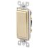 Leviton 120/277-Volt Decora Rocker Single-Pole AC Quiet Light Switch Residential Grade Grounding, Light Almond 5601-2T