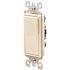Leviton 120/277-Volt 15 Amp Decora 3-Way Residential Grade AC Quiet Rocker Switch, Light Almond