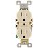 Leviton 15 Amp 125 V Duplex Outlet/Receptacle, Light Almond (1-Pack) 5320-T