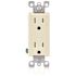 Leviton Decora 15 Amp Tamper Resistant Duplex Outlet Receptacle, Light Almond