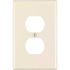Leviton 1-Gang Light Almond Duplex Outlet/Receptacle Nylon Midway/Midsize Wall Plate (1-Pack) PJ8-T