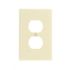 Leviton 1-Gang Light Almond Duplex Outlet/Receptacle Plastic Midway/Midsize Wall Plate (1-Pack) 80503-T