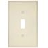 Leviton 1-Gang Light Almond Toggle Plastic Midway/Midsize Wall Plate (1-Pack) 80501-T