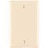 Leviton 1-Gang No Device Blank Wallplate Standard Size Thermoset Box Mount, Light Almond