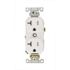 Leviton 20 Amp 125 V Commercial Grade Tamper Resistant Duplex Outlet/Receptacle, White (1-Pack) TCR20-W