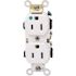 Leviton 15 Amp 125-Volt 2-Pole Hospital Grade Duplex Outlet Straight Blade, White