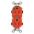 Leviton 15 Amp 125 V Hospital Grade Duplex Outlet/Receptacle, Red (1-Pack) 08200-HR