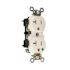 Leviton 20 Amp 125 V Hospital Grade Duplex Outlet/Receptacle, White (1-Pack) 8300-HW
