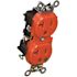 Leviton 20 Amp 125 V Hospital Grade Duplex Outlet/Receptacle, Red (1-Pack) 8300-HR