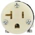 Leviton 20 Amp 125-Volt Hospital Grade Straight Blade Connector, Black/White