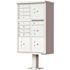 Florence USPS Delivery Pedestal Mounted vital Cluster Box Unit with 8 Mailboxes, 4 Parcel Lockers in Postal Grey