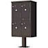 Florence USPS Delivery Pedestal Mounted vital Cluster Box Unit with 4 Parcel Lockers in Black