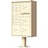 Florence USPS Delivery Pedestal Mounted vital Cluster Box Unit with 8 Mailboxes, 4 Parcel Lockers in Sandstone