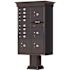 Florence USPS Delivery Pedestal Mounted vogue Classic Cluster Box Unit with 8 Mailboxes, 4 Parcel Lockers in Black
