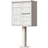 Florence USPS Delivery Pedestal Mounted vital Cluster Box Unit with 4 Mailboxes, 2 Parcel Lockers in Postal Grey