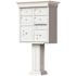 Florence USPS Delivery Pedestal Mounted vogue Classic Cluster Box Unit with 4 Mailboxes, 2 Parcel Lockers in Postal Grey