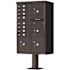 Florence USPS Delivery Pedestal Mounted vital Cluster Box Unit with 8 Mailboxes, 4 Parcel Lockers in Black