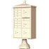 Florence USPS Delivery Pedestal Mounted vogue Traditional Cluster Box Unit with 8 Mailboxes, 4 Parcel Lockers in Sandstone