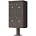 Florence USPS Delivery Pedestal Mounted vital Cluster Box Unit with 4 Parcel Lockers in Dark Bronze